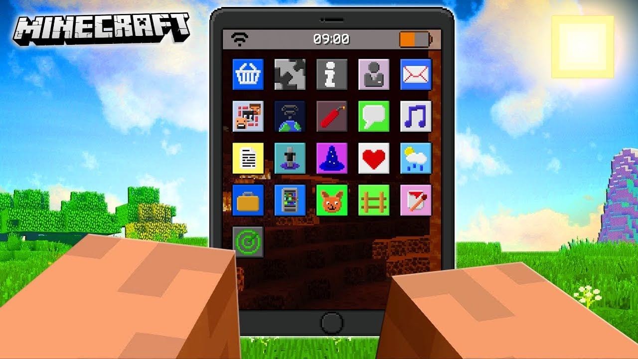 Управление майнкрафт на телефоне. Смартфон майнкрафт. Моды на Minecraft смартфон смартфон. Minecraft iphone Mod. Купить смартфон майнкрафт.