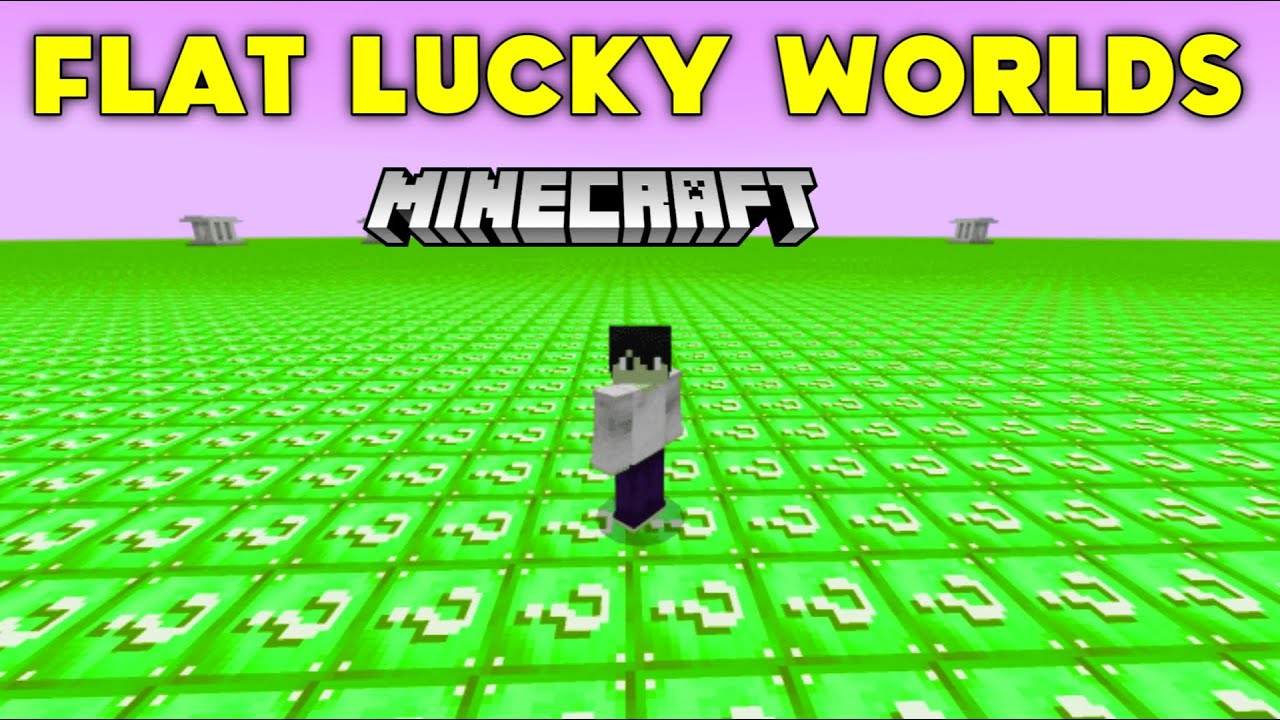 Flat Lucky Worlds Map(6 worlds) - Mods for Minecraft