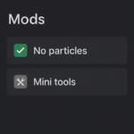 No particles + Mini tools